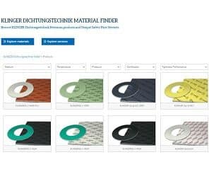 KLINGER Materialfinder