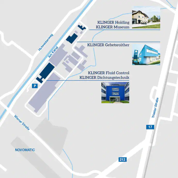 Lageplan des KLINGER Parks in Gumpoldskirchen